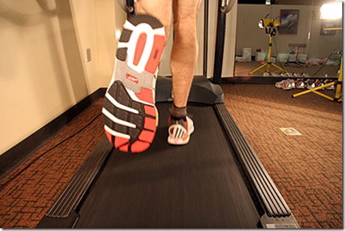 Running Shoe on the Treadmill